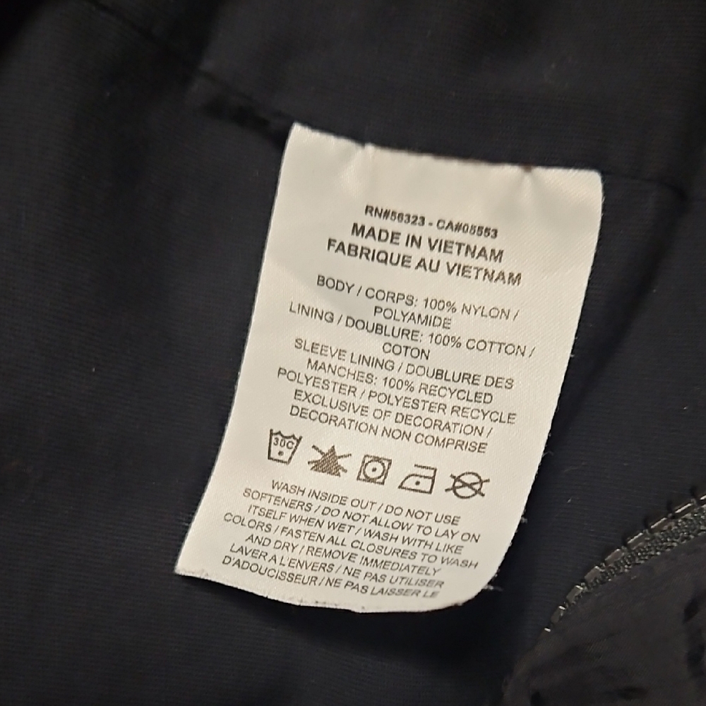 Nike Woven Bomber Jacket Black Full Zip Mens Size Small EUC - Picture 7 of 7